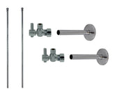 Lavatory Supply Kit - Mini Lever Handle with 1/4 Turn Ball Valve (MT521-NL) - Angle, Cover Tubes, No Trap